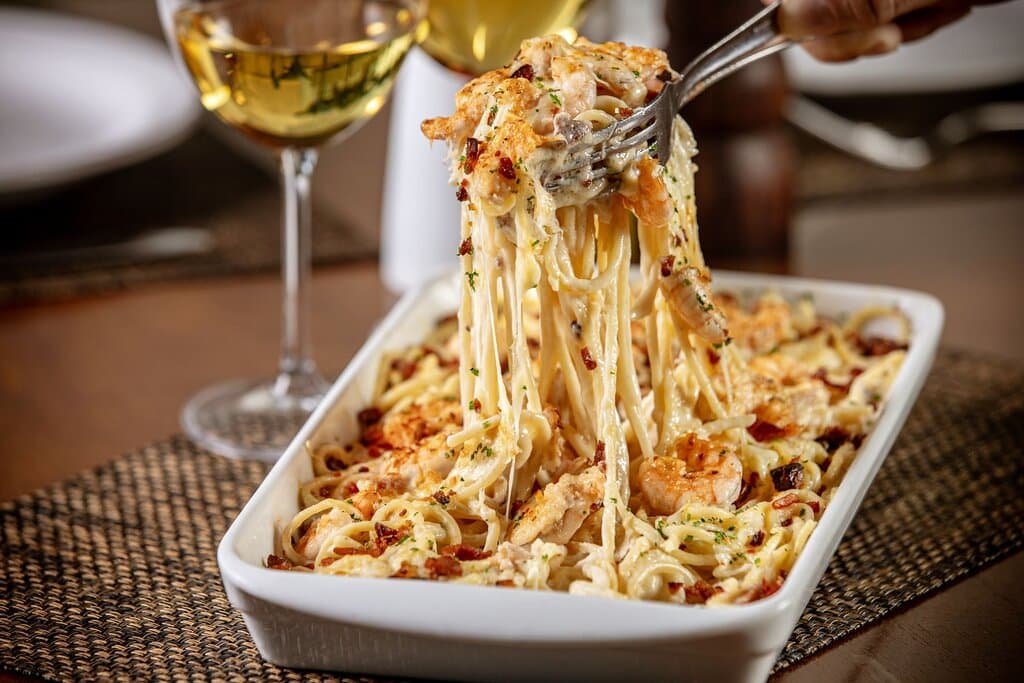 Camarão Carbonara | Para duas pessoas