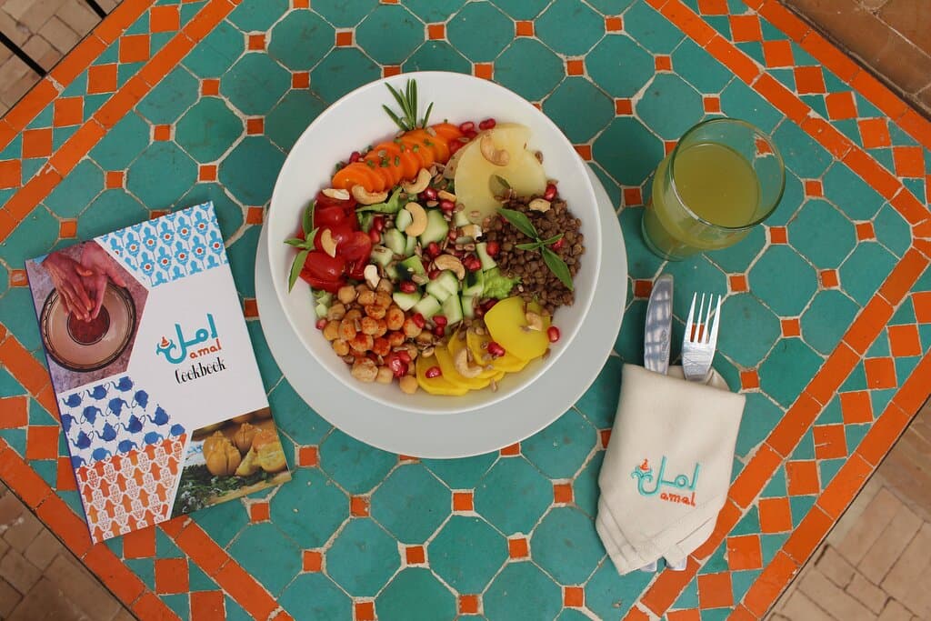 Buddha bowl at Amal. 