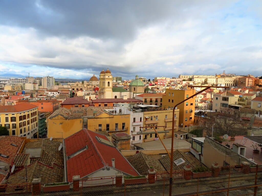 Vista di Stampace dal quartiere Castello