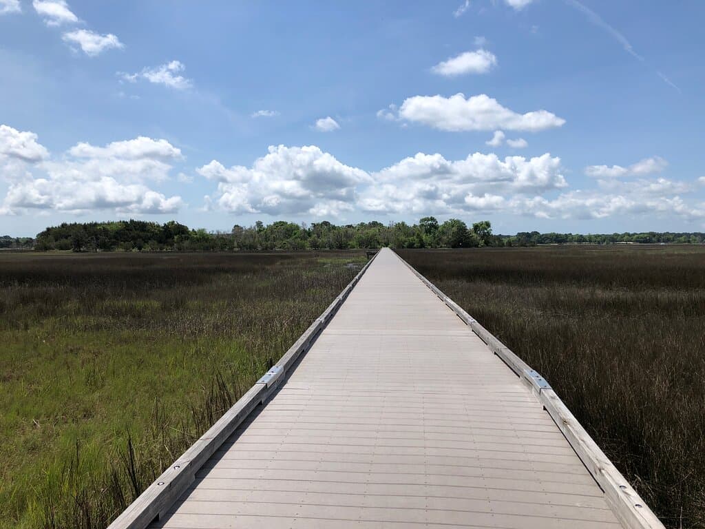 Boardwalk to the island