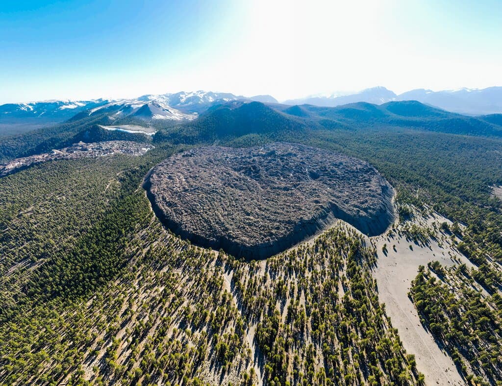 Drone shot of Lava Dome
