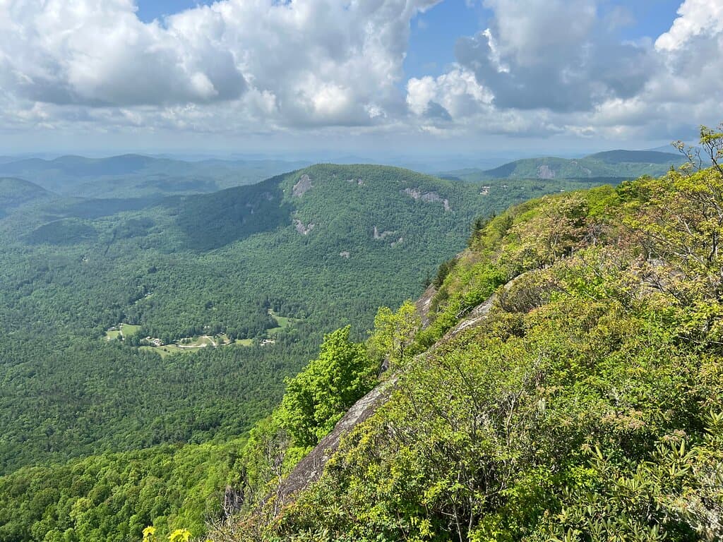 Looking west from the that end