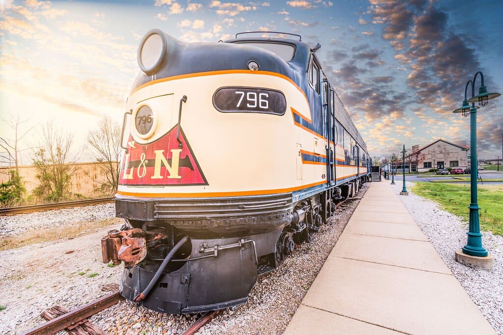 The front of the #796 E-8 A Locomotive. Picture taken by John Bailey Photography.