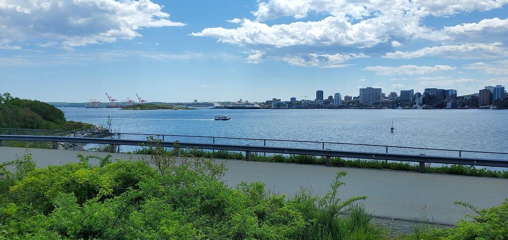 View of Halifax from Dartmouth Harbourwalk Trail