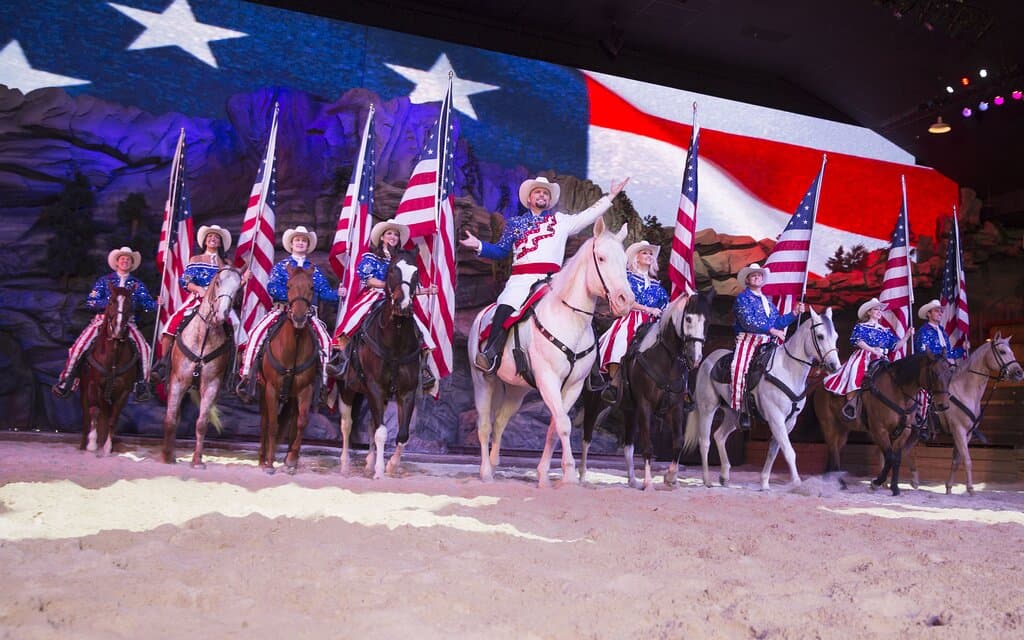 We all come together with a stirring patriotic salute to our nation featuring "Color Me America," a Dolly Parton original. 