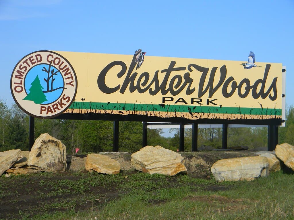 Entrance sign.