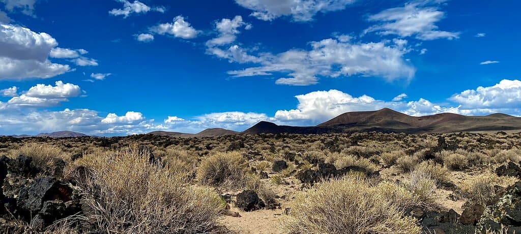 Lava flow on the landscape.