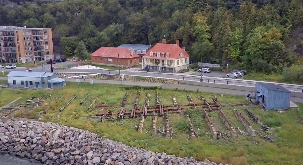 Vue aérienne du site