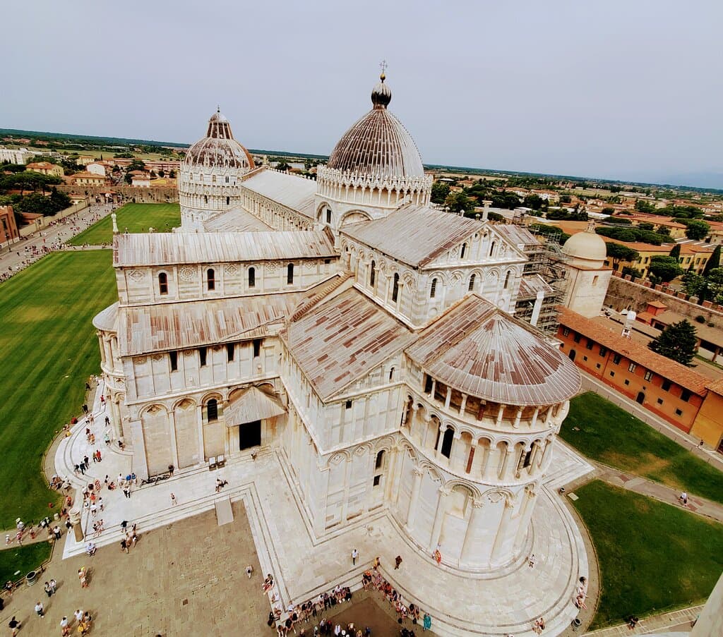 View from top of Tower of Pisa