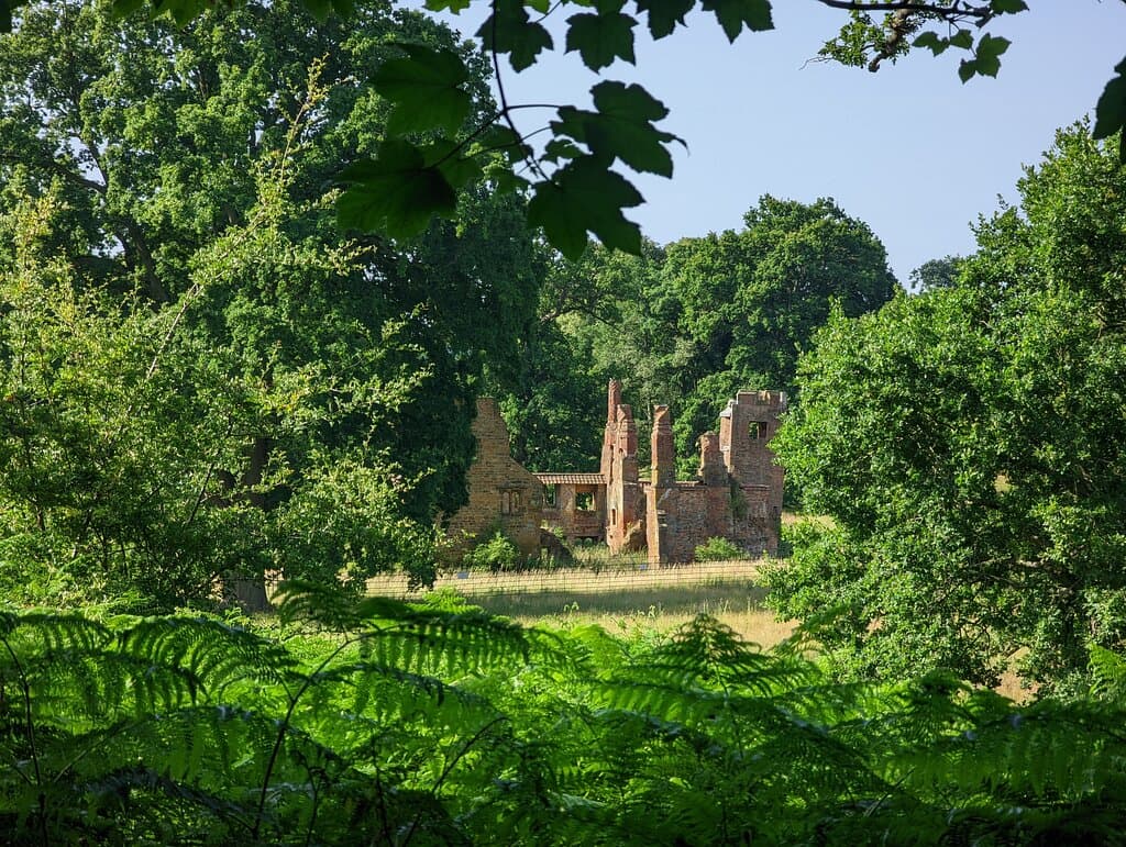 Private property estate visible from fence line.
