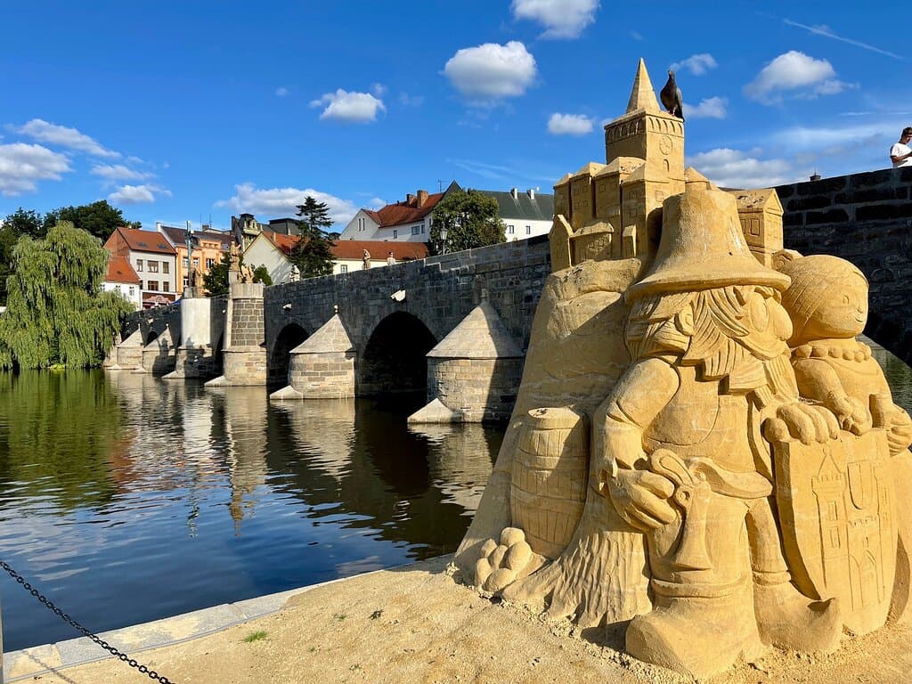 Písek Stone Bridge and Old Town