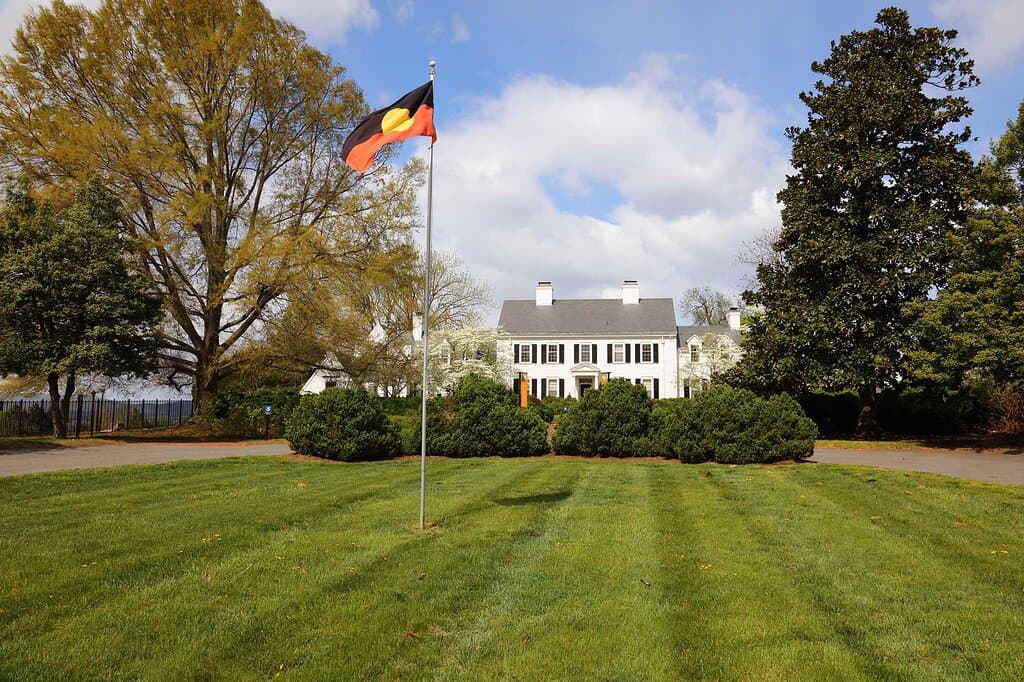 The Kluge-Ruhe Aboriginal Art Collection of the University of Virginia is nestled in a beautiful Neoclassical home in the Pantops area of Charlottesville, surrounded by gorgeous grounds and trails.