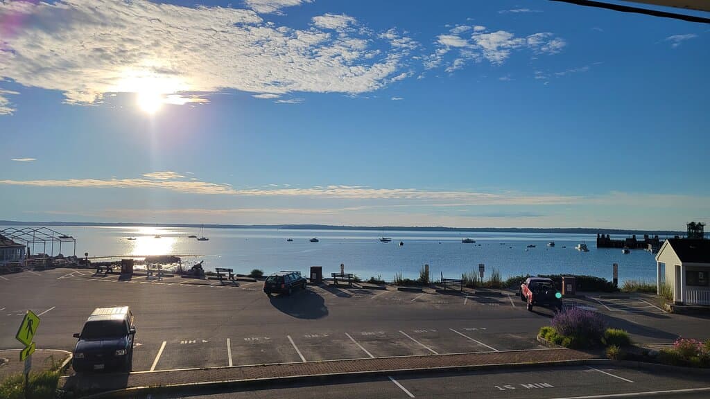 View from our room overlooking Lincolnville Beach