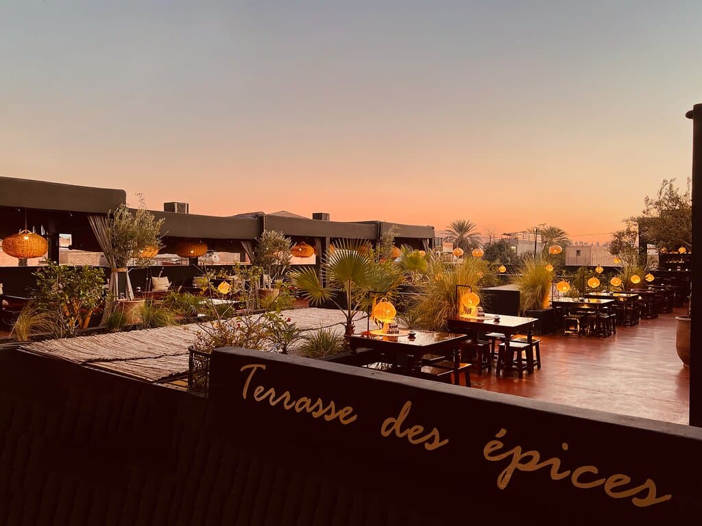 Enjoy a Marrakchi sunset from our Terrasse 