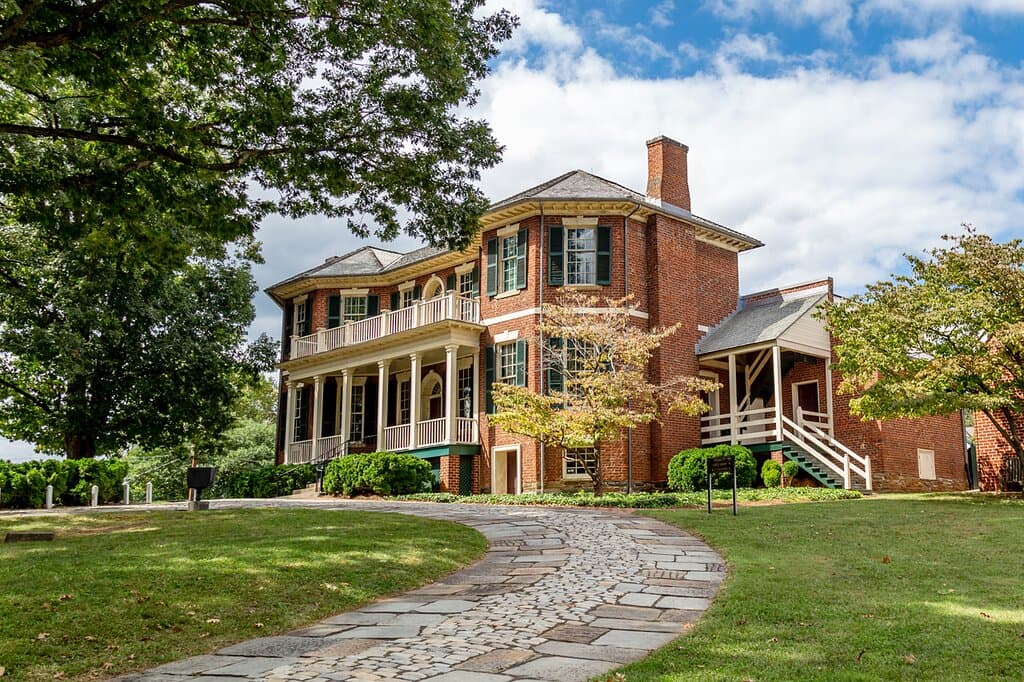 Restored 1815 main house at Point of Honor