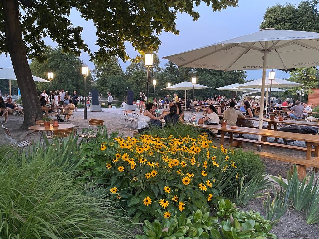 Zenner beer garden on summer evening