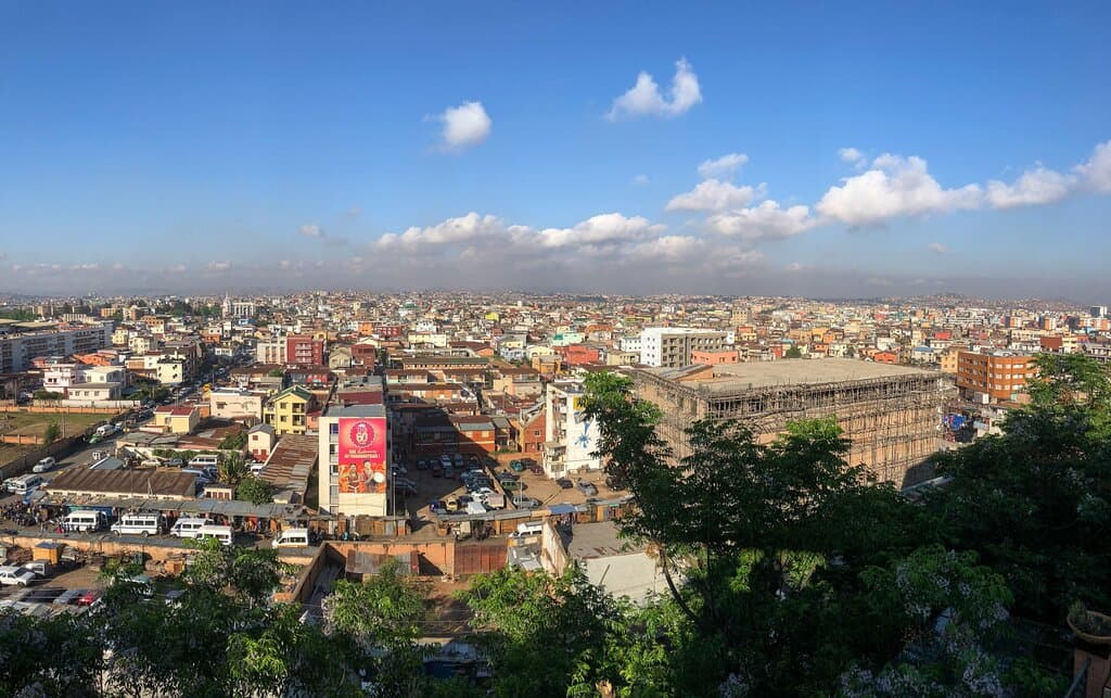 Tana quartier ancien d'Isoraka , vue sur la ville basse