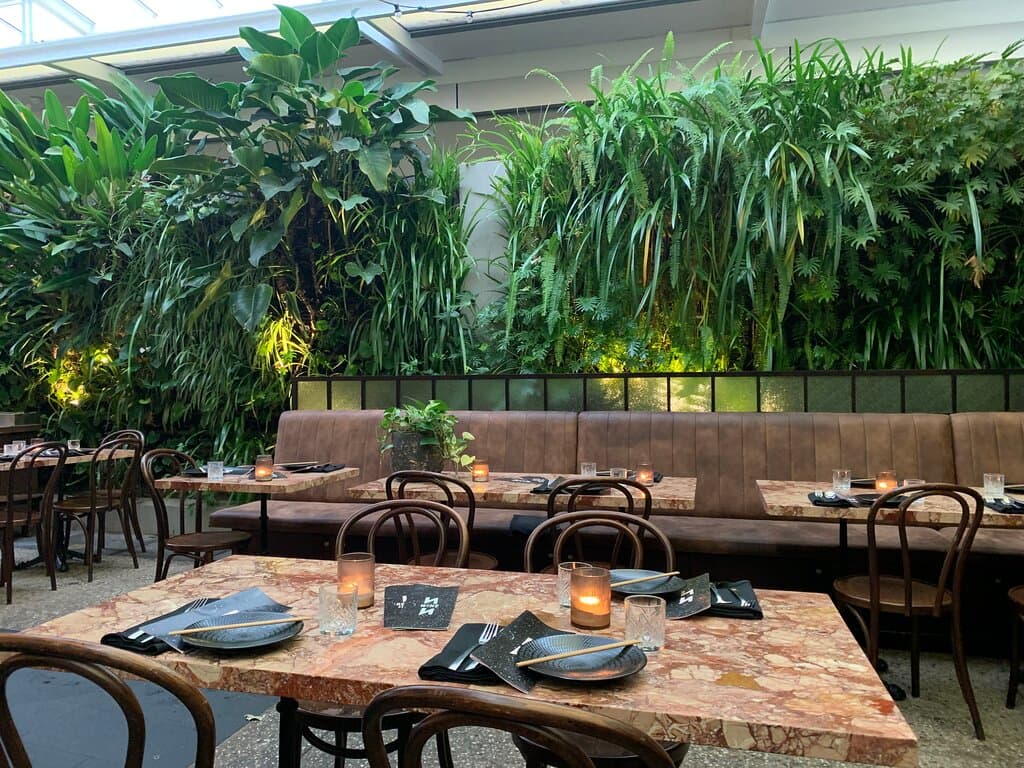 Outdoor dining area