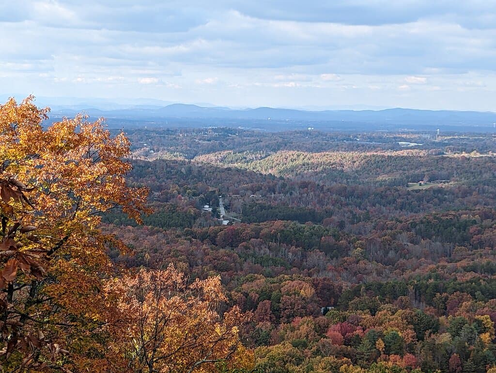View from overlook in fall