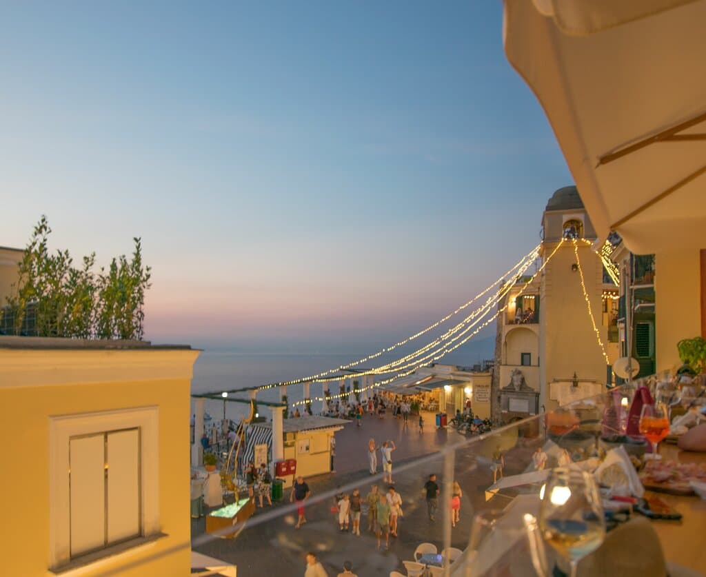 View from the panoramic terrace of the wine bar