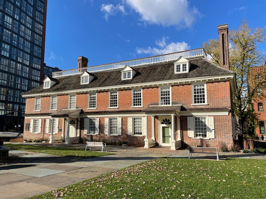 In the 1750s the brick addition was added to the house and the main entrance changed to face what is now Warburton Ave. This is currently the main entrance to the museum.
