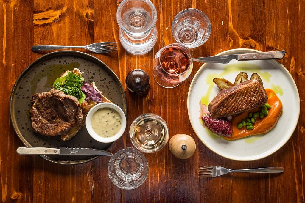 Duck Steak and Ribeye Steak