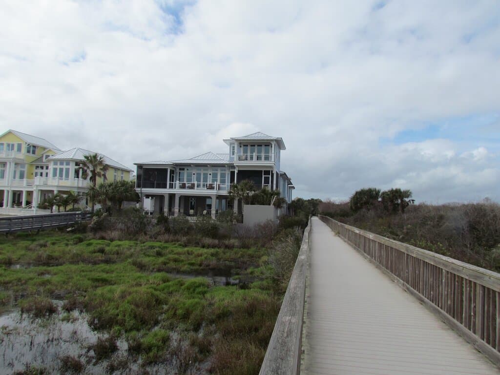 The Ocean Hammock Park Walkway was here long before this overpriced home was built right up next to the Public walkway. 