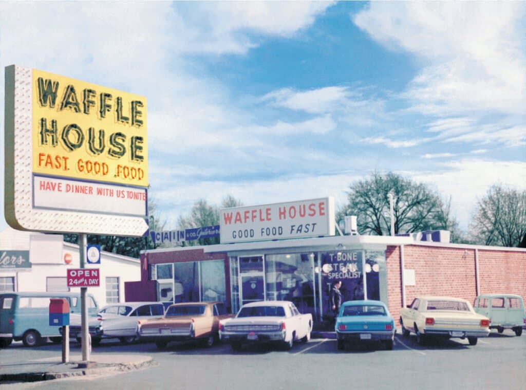 The very first Waffle House circa 1955. No longer a functioning restaurant, today the location is home to the Waffle House Museum