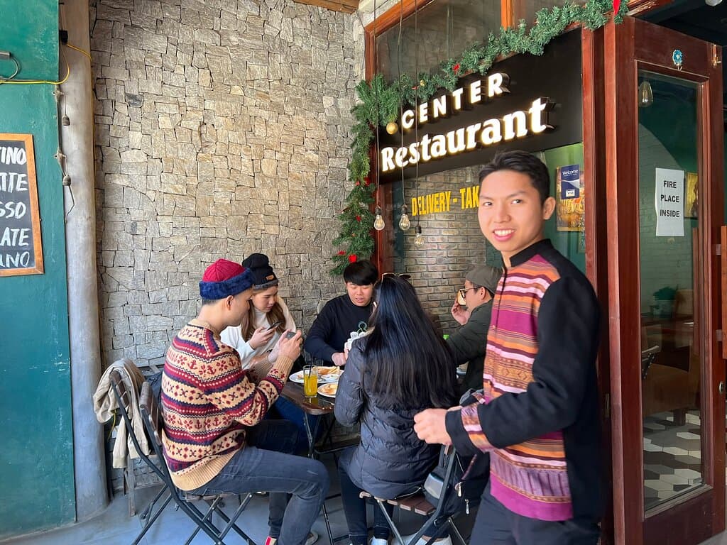 Welcome to Sapa Center Cafe Restaurant, offer local large choice foods n drinks with outside balcony or inside heated fireplace
