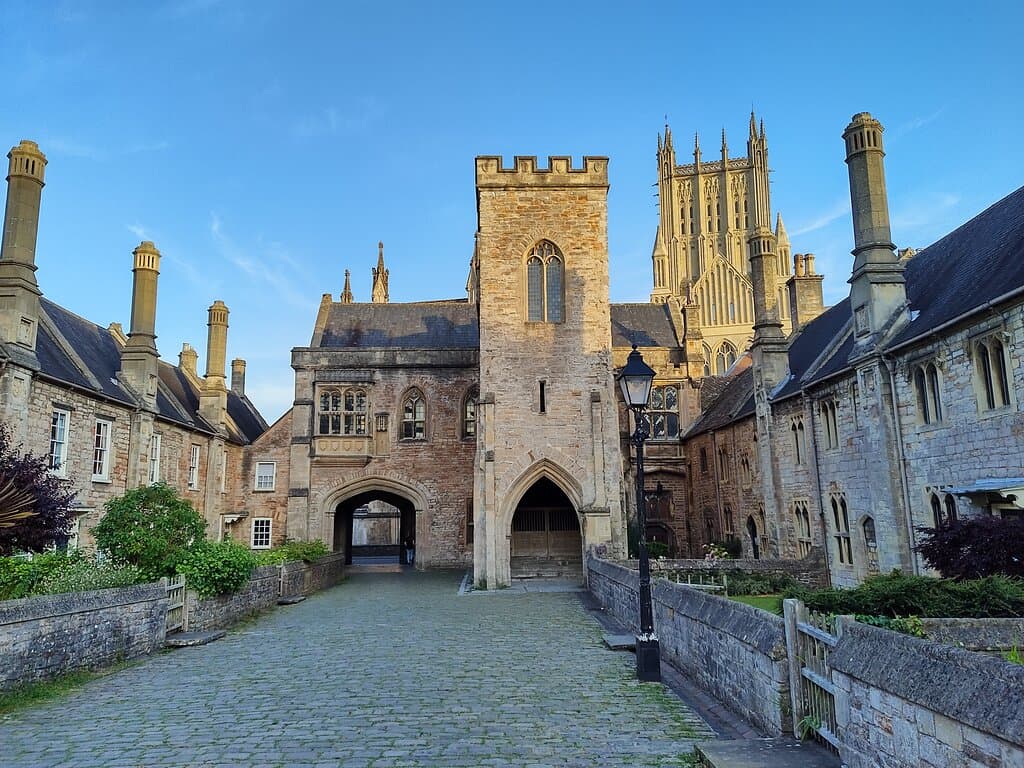 Vicar's Close in Wells, England.  June 2022.