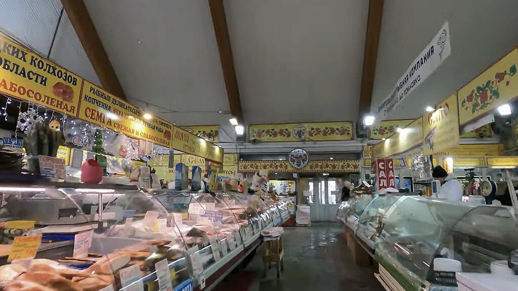 Центральный рынок в Архангельске. Январь 2023 года 