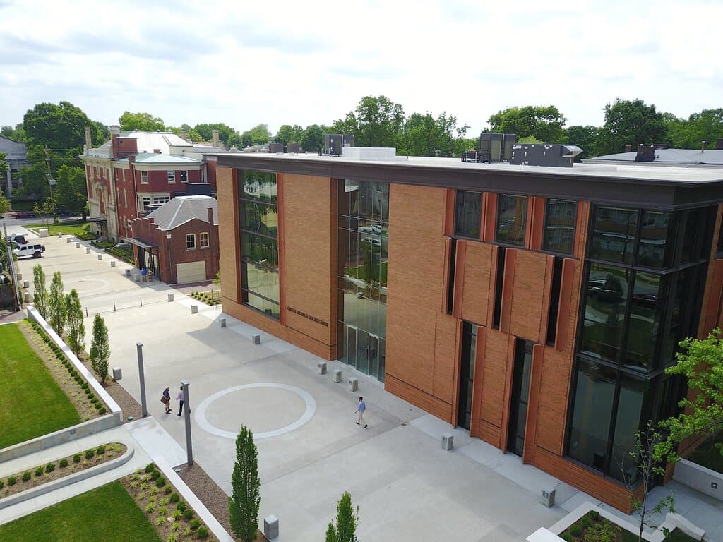 Drone image of the Filson's campus.