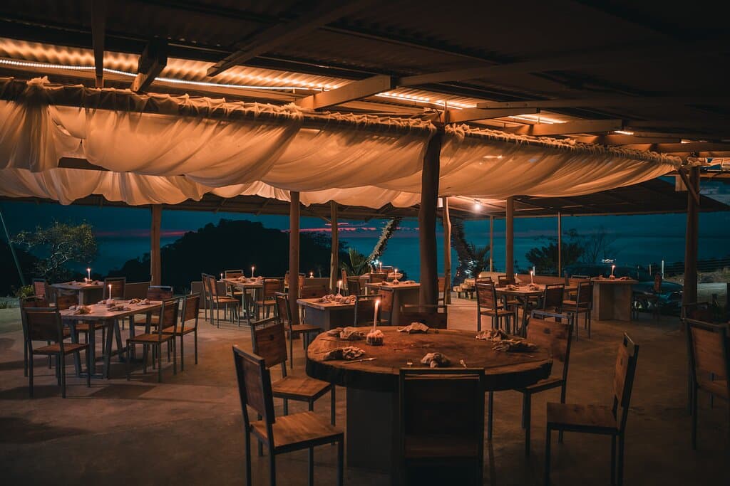 Our beautiful restaurant overlooking the ocean.