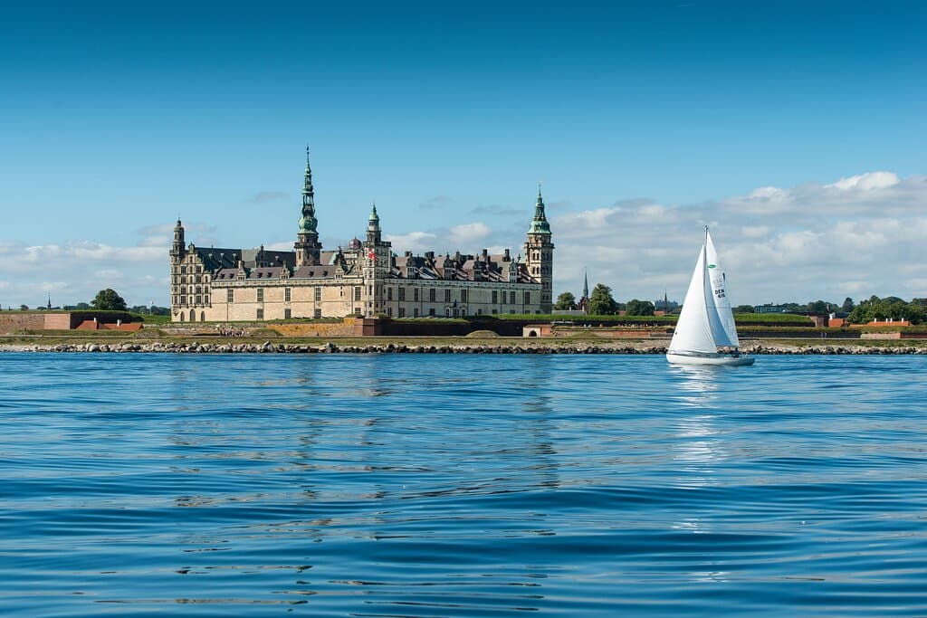 Kronborg Castle seen from the seaside