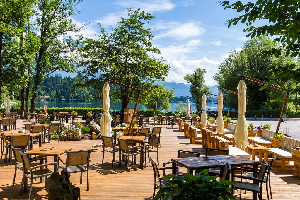 Terrace at Bar Camping Bled