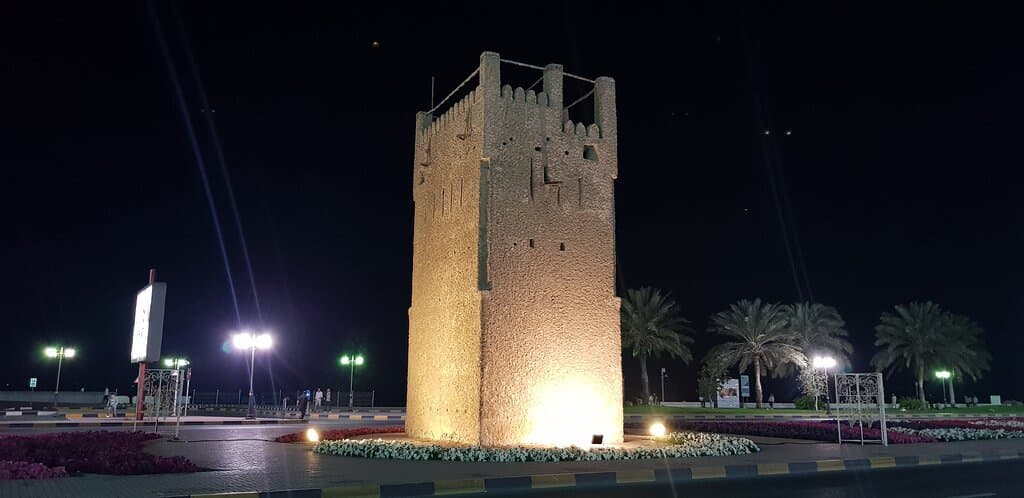 United Arab Emirates, Ajman, Al Murabaa Tower. March 2023