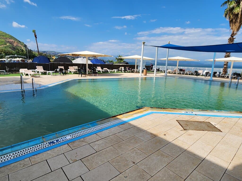 Outside hot pool