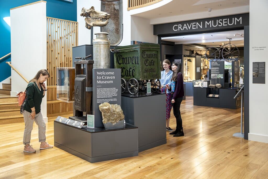 The entrance to Craven Museum, on the ground floor of Skipton Town Hall.