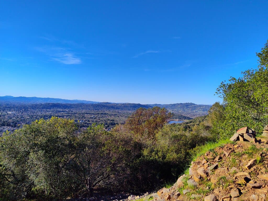 View over Santa Rosa, California from Annadel State Park. 