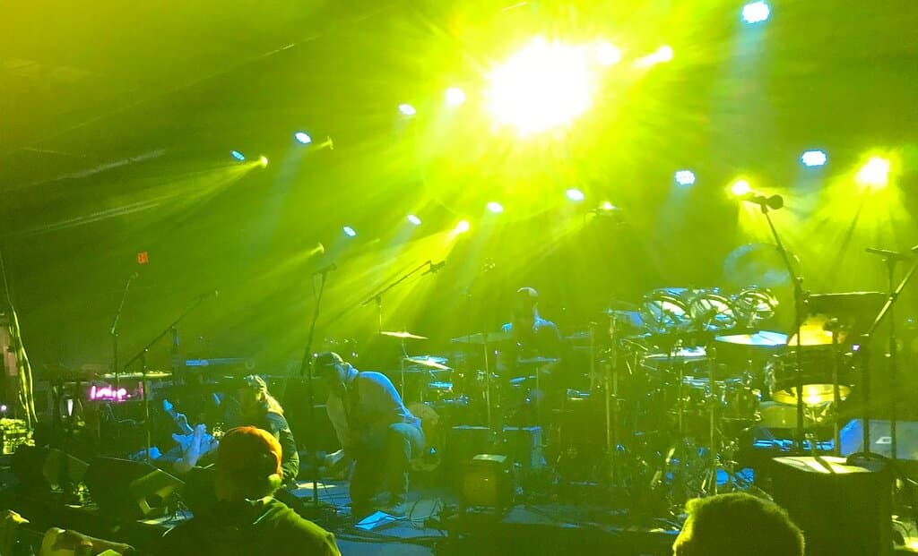 Warm act, One Time Weekend, got down with the music (literally) 