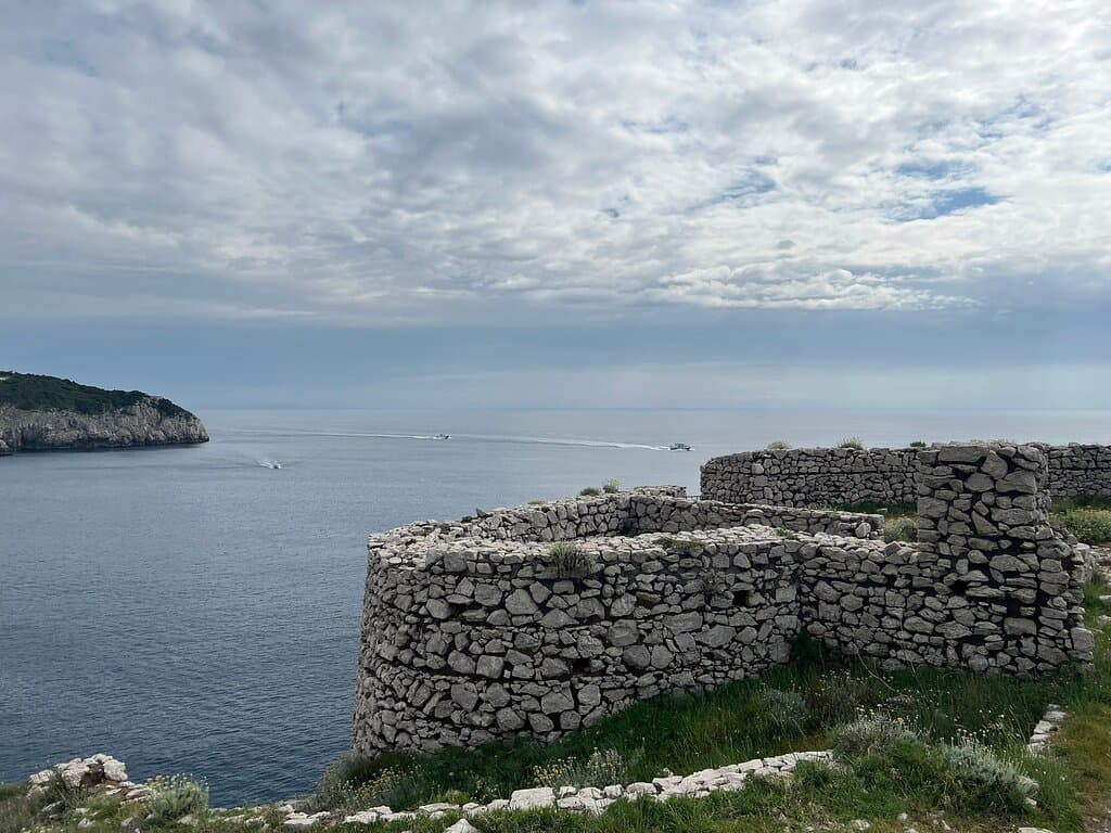 View from the fort and information plaque