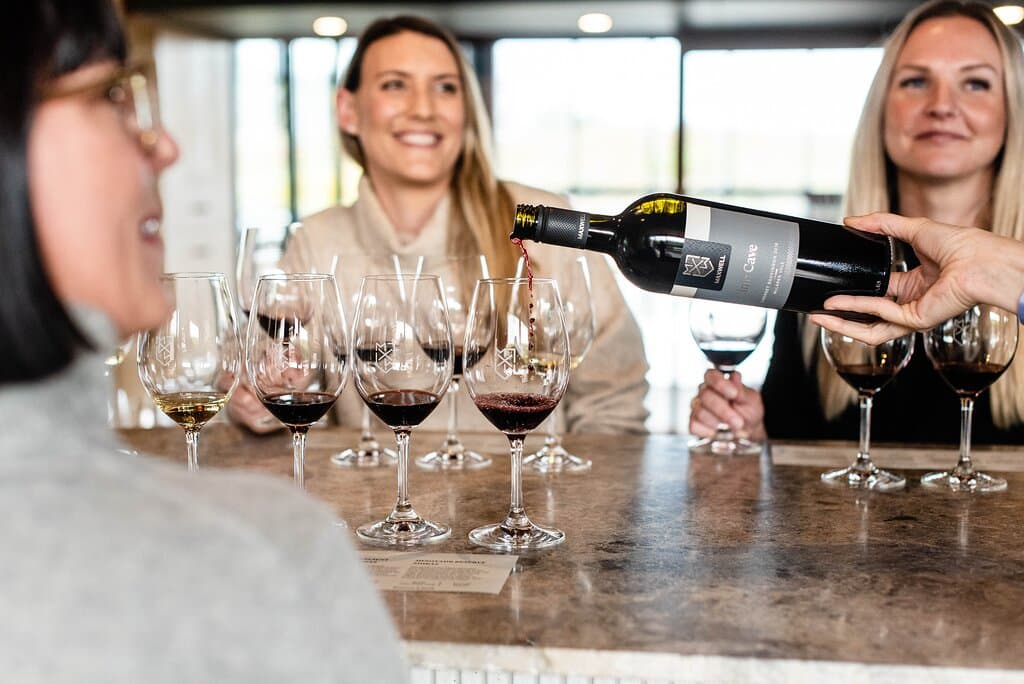 Enjoy a personally guided wine flight in our Cellar Door