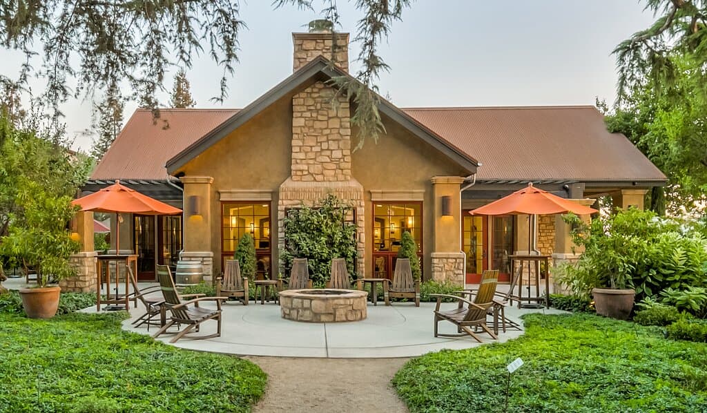 Our Home Ranch Tasting Room just outside our sprawling gardens.