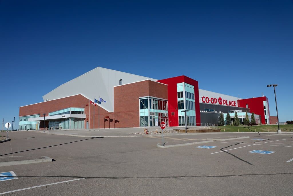 Photo of the exterior of Co-op Place.