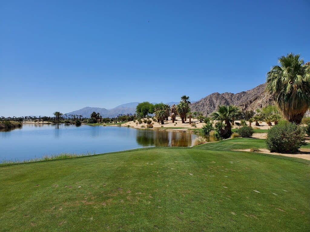 One of the par 3s over water.