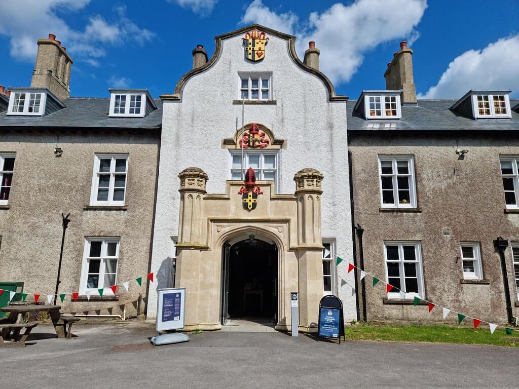 View of the front entrance of the newly-restored Carmarthenshire Museum