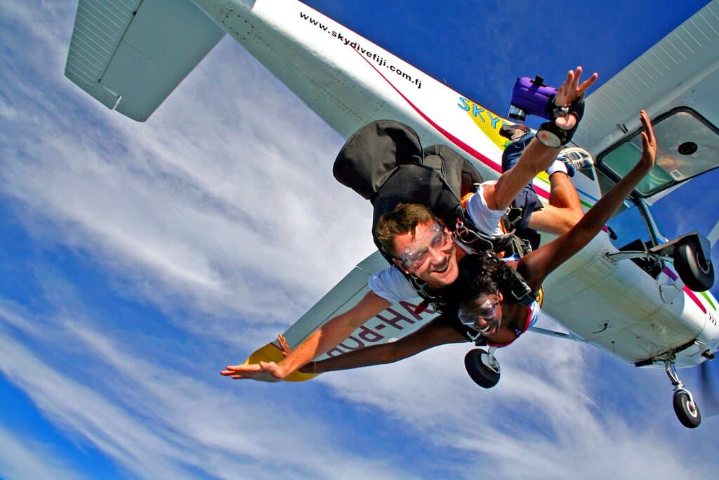 The view is unsurpassed as you exit the aircraft