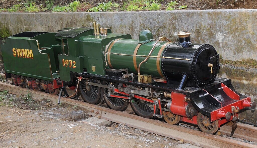 Scale model steam train hand built by one of the founders of the Miners Museum