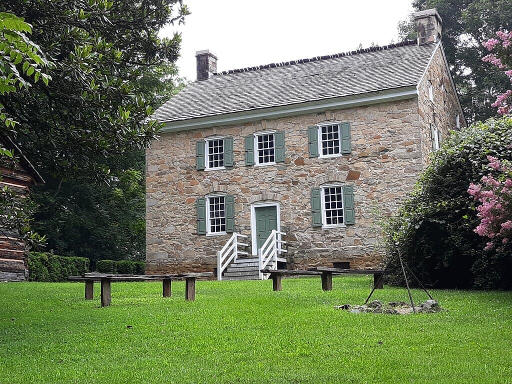 The restored house. The museum and grounds are rentable for events. 
