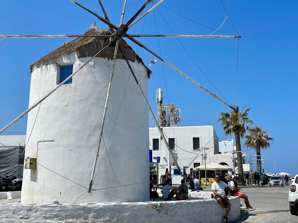 This traditional, whitewashed windmill is the first thing you will see when you leave the port of Parikia.